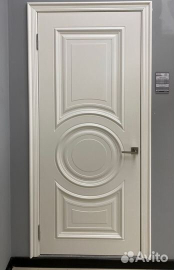 Белые двери межкомнатные с кругом