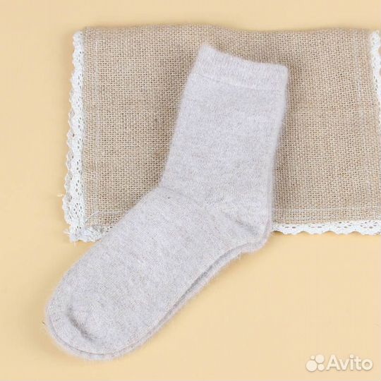 Теплые носки из ангорской шерсти
