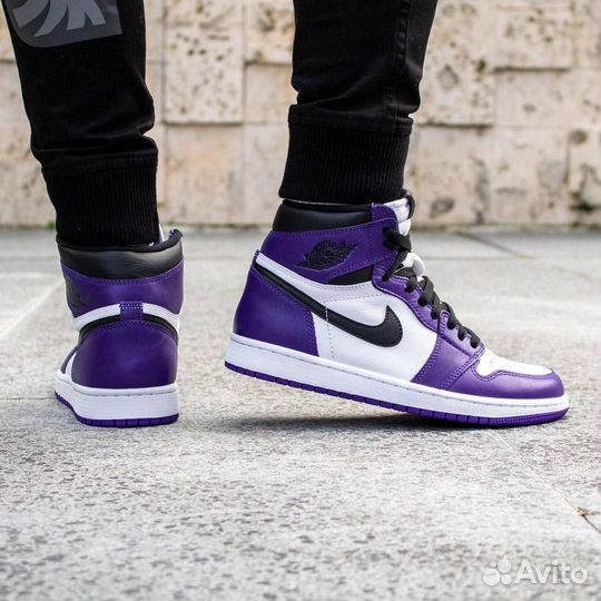 Кроссовки Air Jordan 1 Court Purple (36-45)