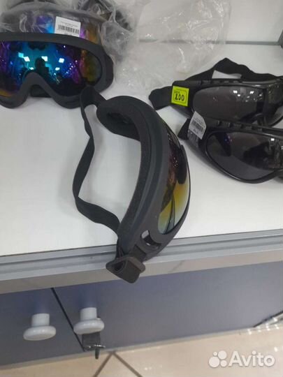 Очки горнолыжные защита UV400 цвет фиолетовый