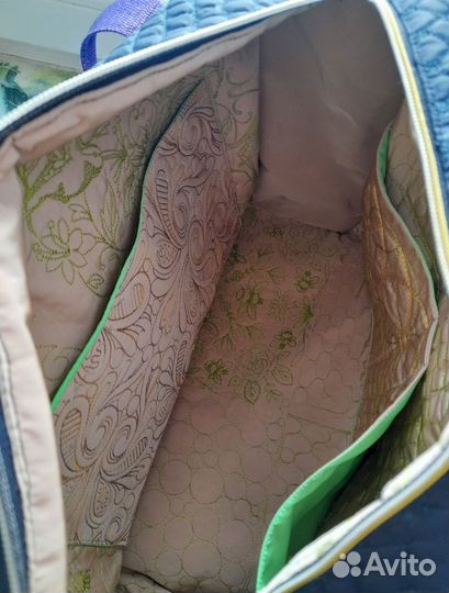 Сумка стеганая с аппликацией 