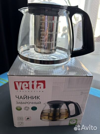 Чайник заварочный 750мл, ситечко из нержавеющей ст