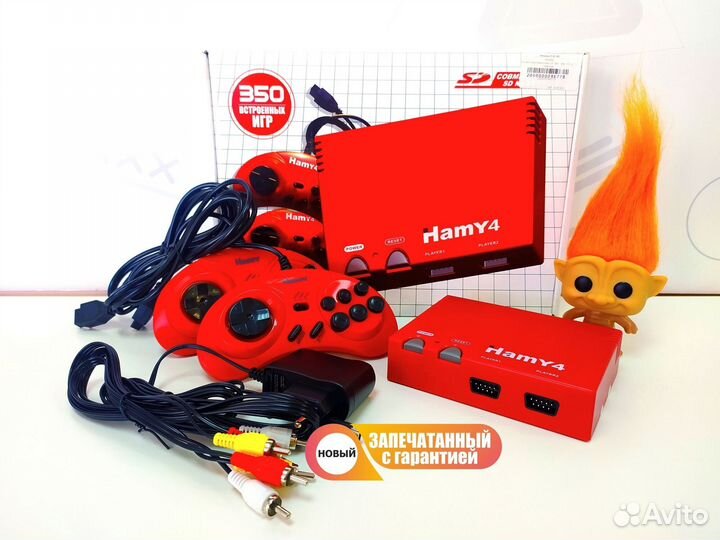 Игр. приставка Hamy 4 350 игр, 2 джойстика красная