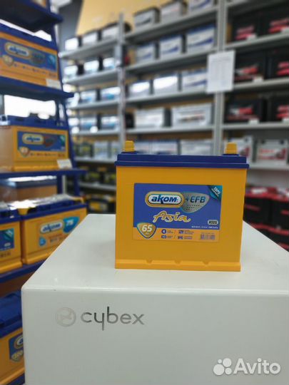 Аккумулятор 65Ач Аком Punch Efb 670А d23l Asia