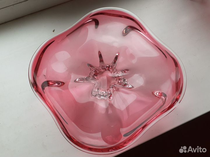 Вазы из цветного стекла Чехия