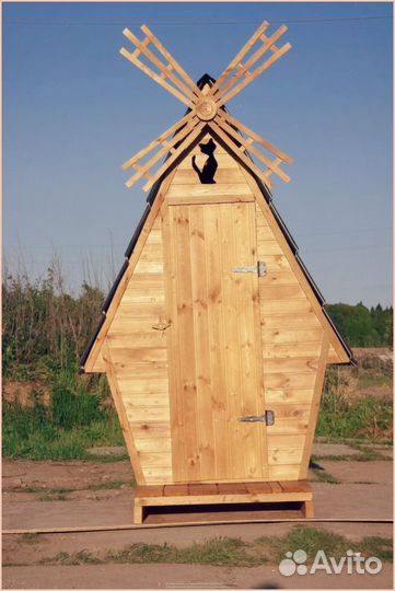 Дачный туалет деревянный прямоугольник ейу 655