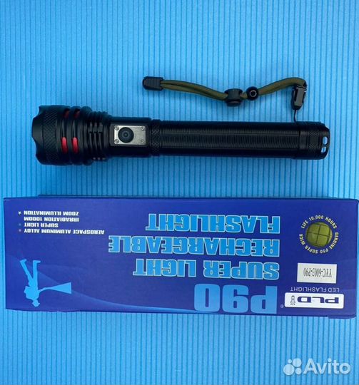 Фонарь ручной Сверхмощный P90 до 1000км