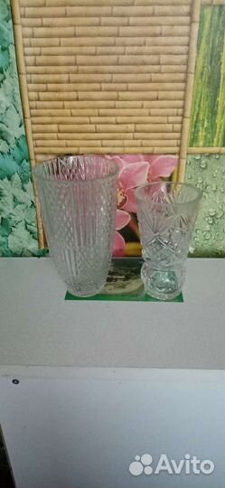 Ваза для цветов хрустальная