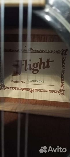 Электроакустическая 12 струнная гитара Flight