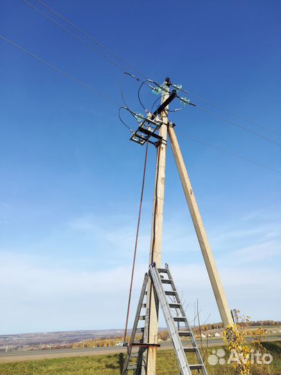 Монтаж опор лэп