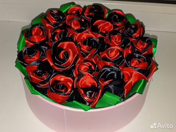 Букет из атласных лент