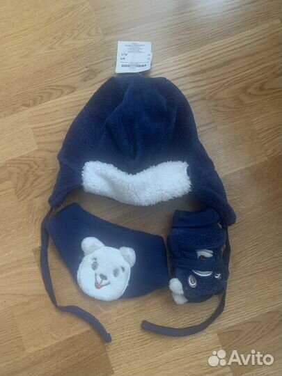 Набор шапка варежки и снуд