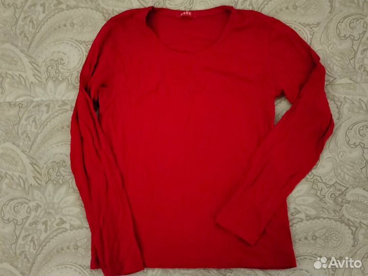 Лонгслив красный