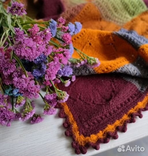 Плед вязаный