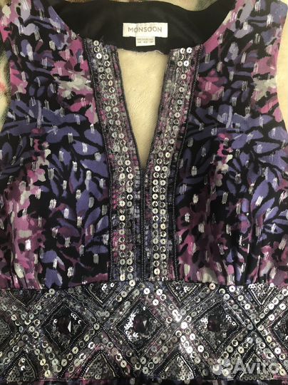 Плаатье вечернее натуральный шелк 48 размер