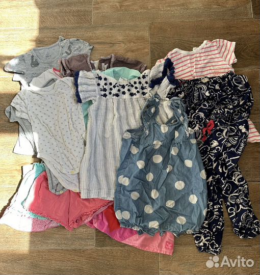 Летние вещи на девочку 1-1,5 года пакетом