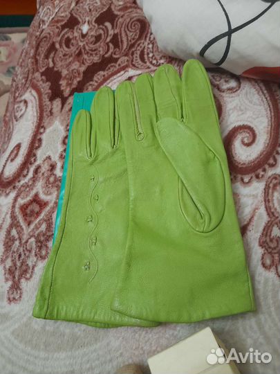 Перчатки кожаные