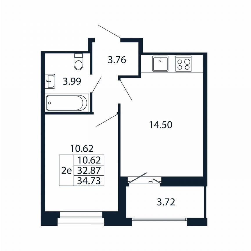 2-к. квартира, 36,6 м², 11/12 эт.
