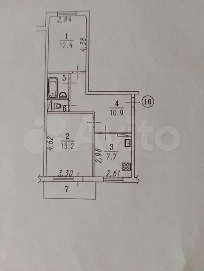2-к. квартира, 49,8 м², 1/3 эт.