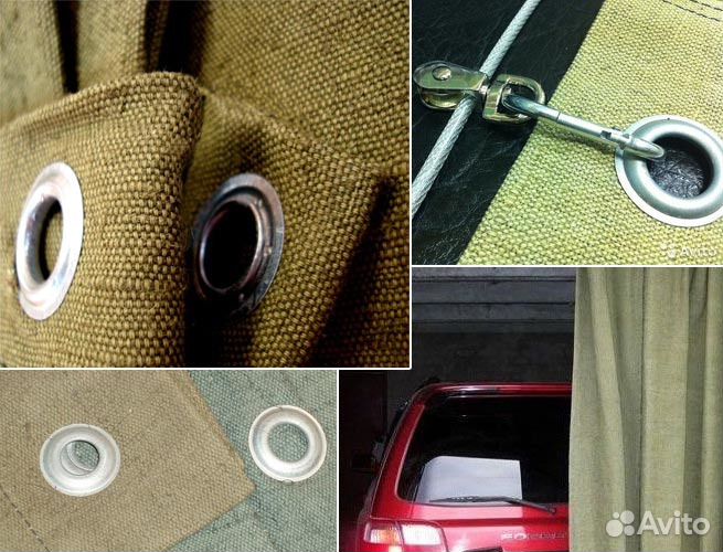 Шторы из брезента на ворота в гараж, пологи, тенты