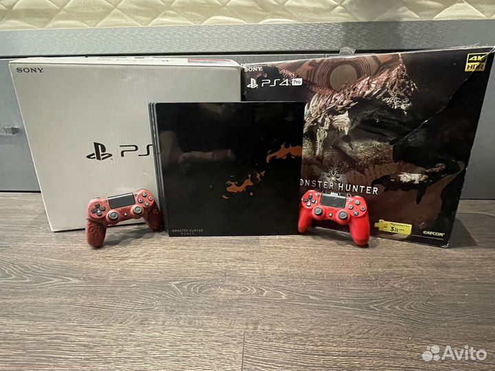 Sony ps 4 pro 1tb. 2 геймпада. Игры + FIFA 23, NHL