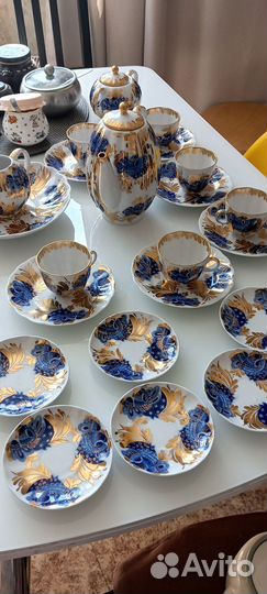 Кофейный сервиз лфз СССР золотой сад