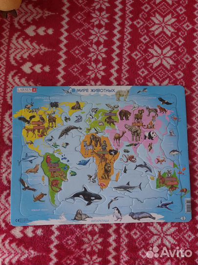 Пазл Ларсен карта мира