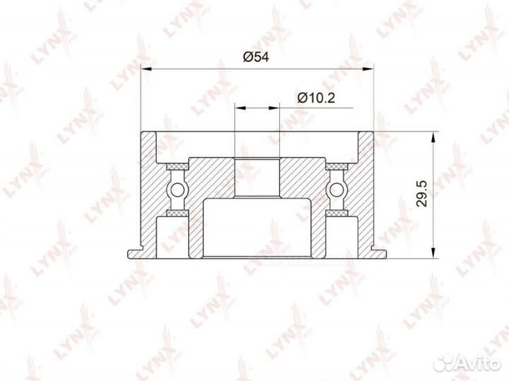 Lynxauto PB-3040 Ролик обводной ремня грм