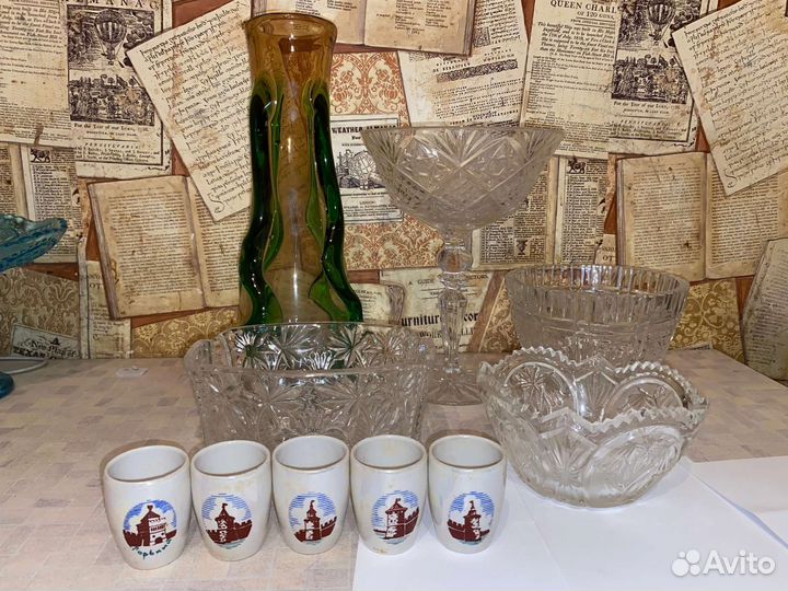 Ссср, Вазы хрусталь, салатники, другое