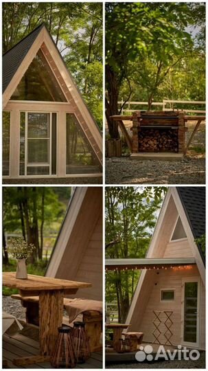 Отдых в горах, домики для отдыха, a-frame