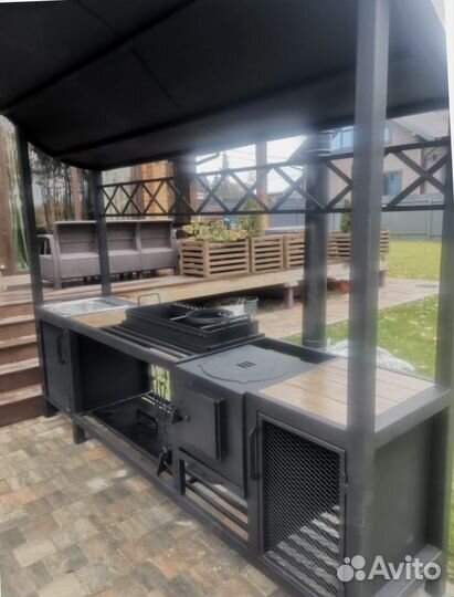 Мангал с крышей