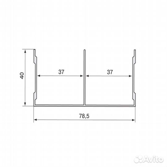 Венге темный глянец Направляющая верхняя 5,9 KR02