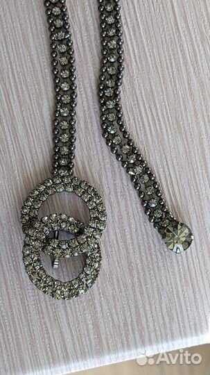Пояс цепочка с кристаллами стразами