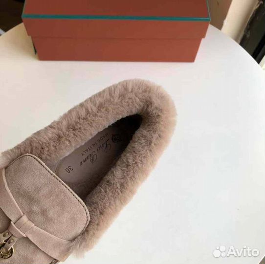 Лоферы с мехом loro piana 35 - 42