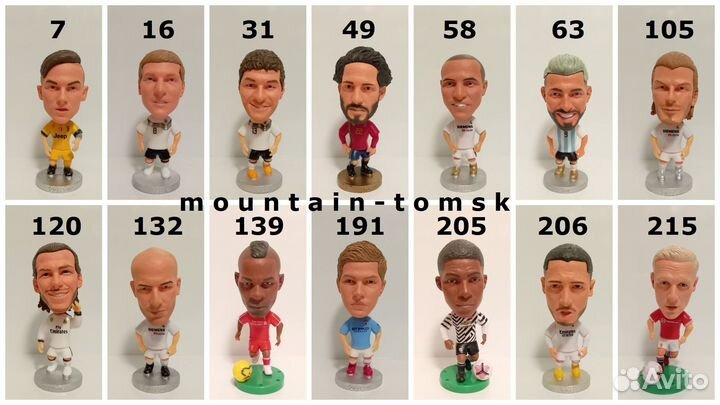 Фигурки футболистов Роналду, Месси, Холанн