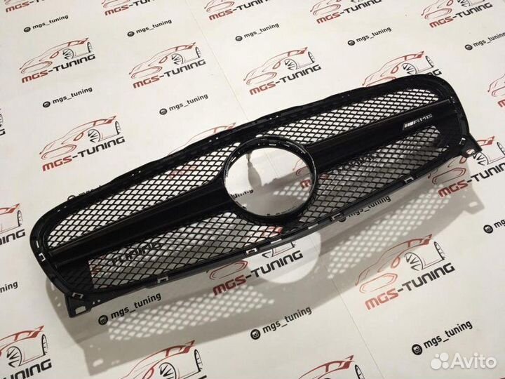 Решетка на Mercedes GLA в стиле AMG 45 Black + амг