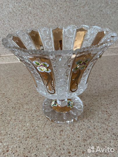 Хрустальная ваза чехия