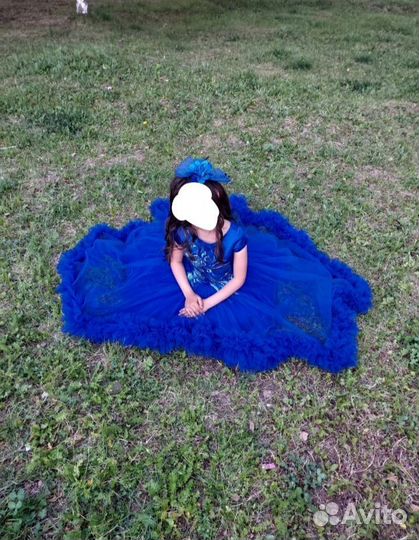 Платье синее на выпускной