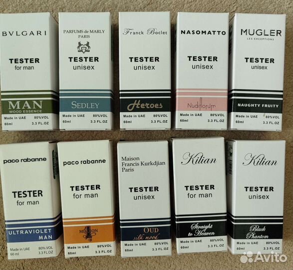 Тестеры мужских духов