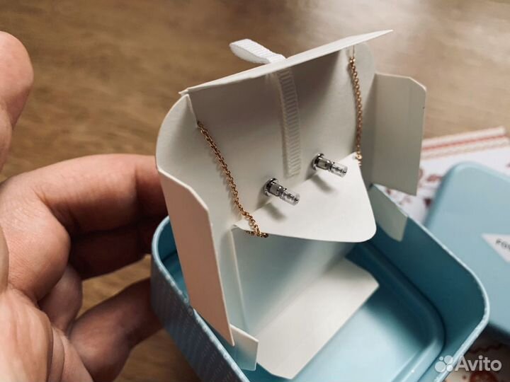 Fossil. серьги, пусеты + подвеска