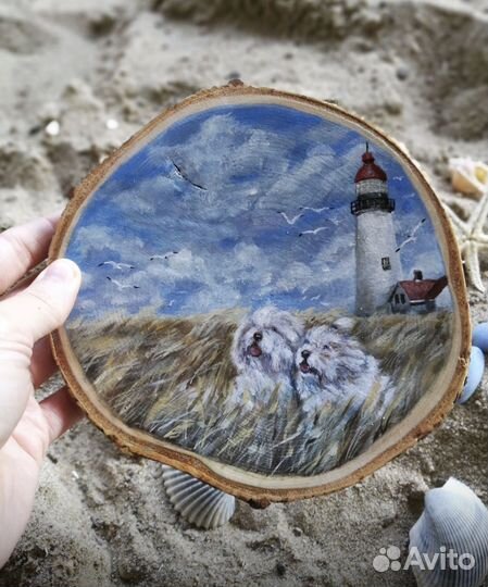 Рисунки на спиле дерева