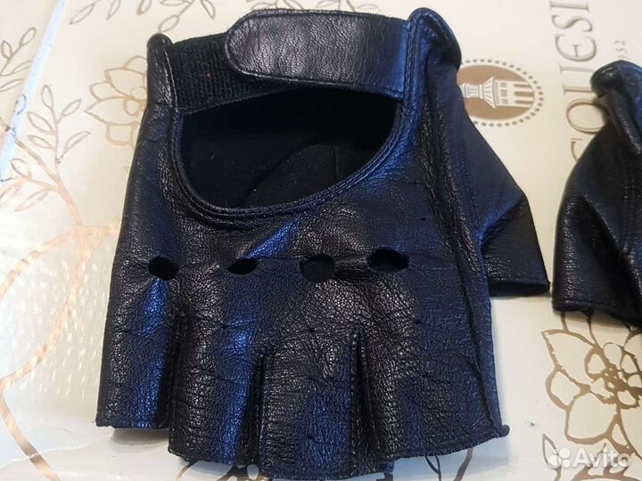 Перчатки женские кожаные