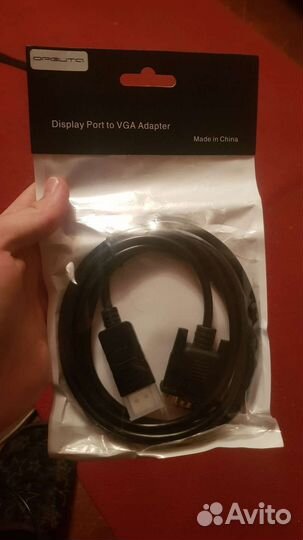 Переходник кабель для монитора тв VGA DP