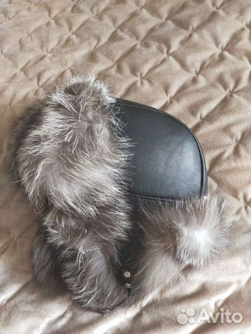 Шапка ушанка чернобурка