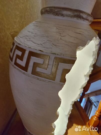 Ваза большая напольная, с подсветкой