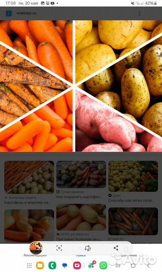 Морковь молодая Картофель молодой