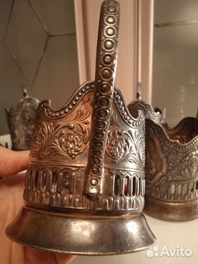 Подстаканники Космос мельхиор СССР