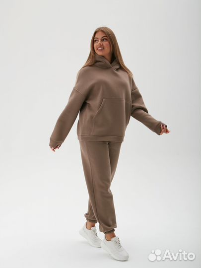 Спортивный костюм женский теплый оверсайз
