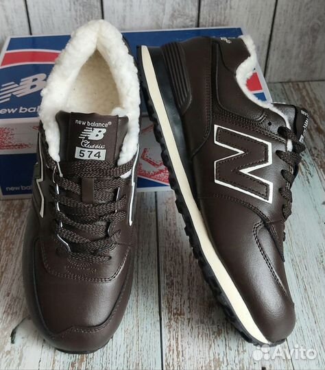 Кроссовки мужские зимние кожаные NEW balance 574