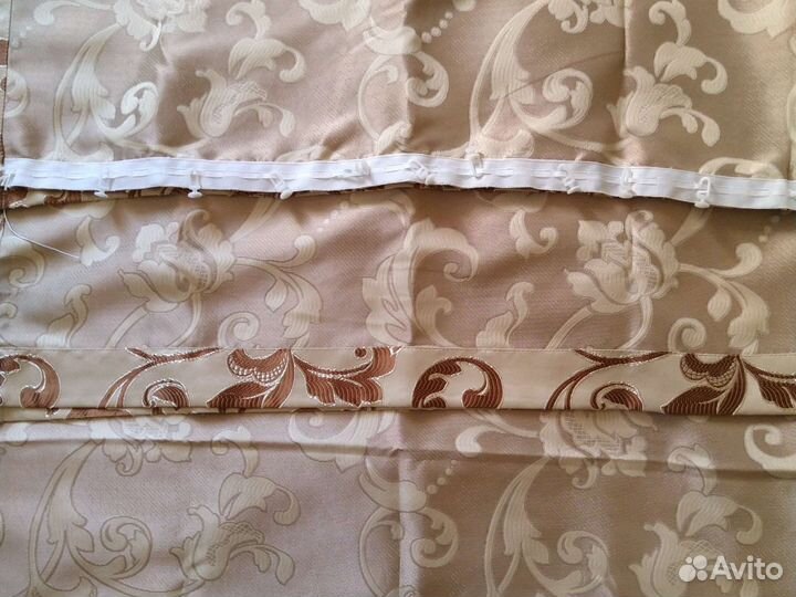 Шторы на шторной ленте, высота 2,7 подшиты уютные